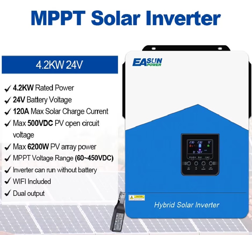 Invertor Solar Hibrid Easun Power 4.2KW - pur sinus