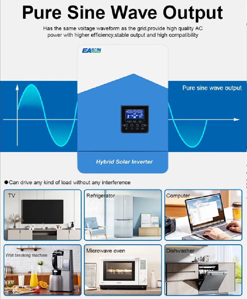 Invertor Solar Hibrid Easun Power 4.2KW - pur sinus 9