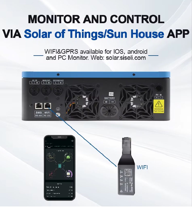 Invertor Solar Hibrid Easun Power 3.2KW - pur sinus